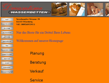 Tablet Screenshot of dreamtime-wasserbetten.de